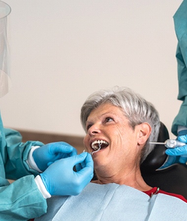 Woman having a dental checkup in Springfield