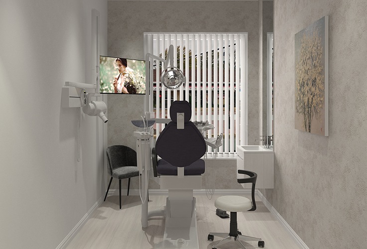 Modern dental exam room