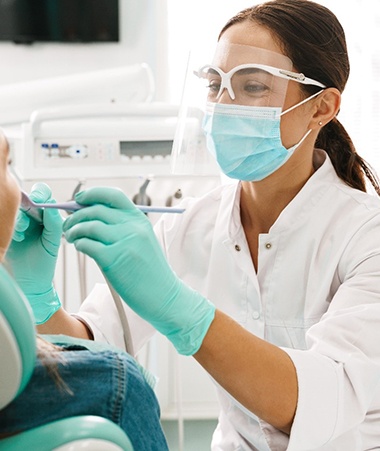 a patient receiving dental treatment