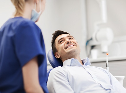 Springfield patient learning about dental sealants