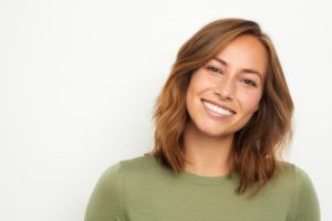 attractive woman happy with cosmetic dentistry