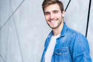 Young man with an attractive smile