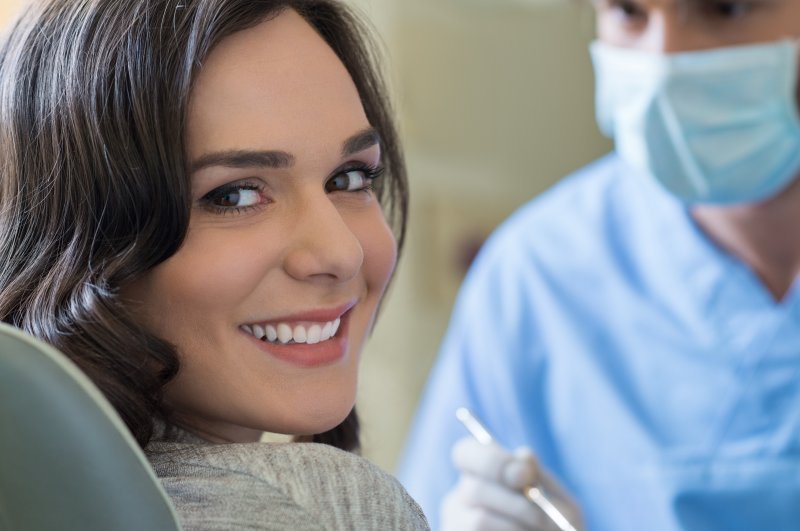 person speaking with cosmetic dentist